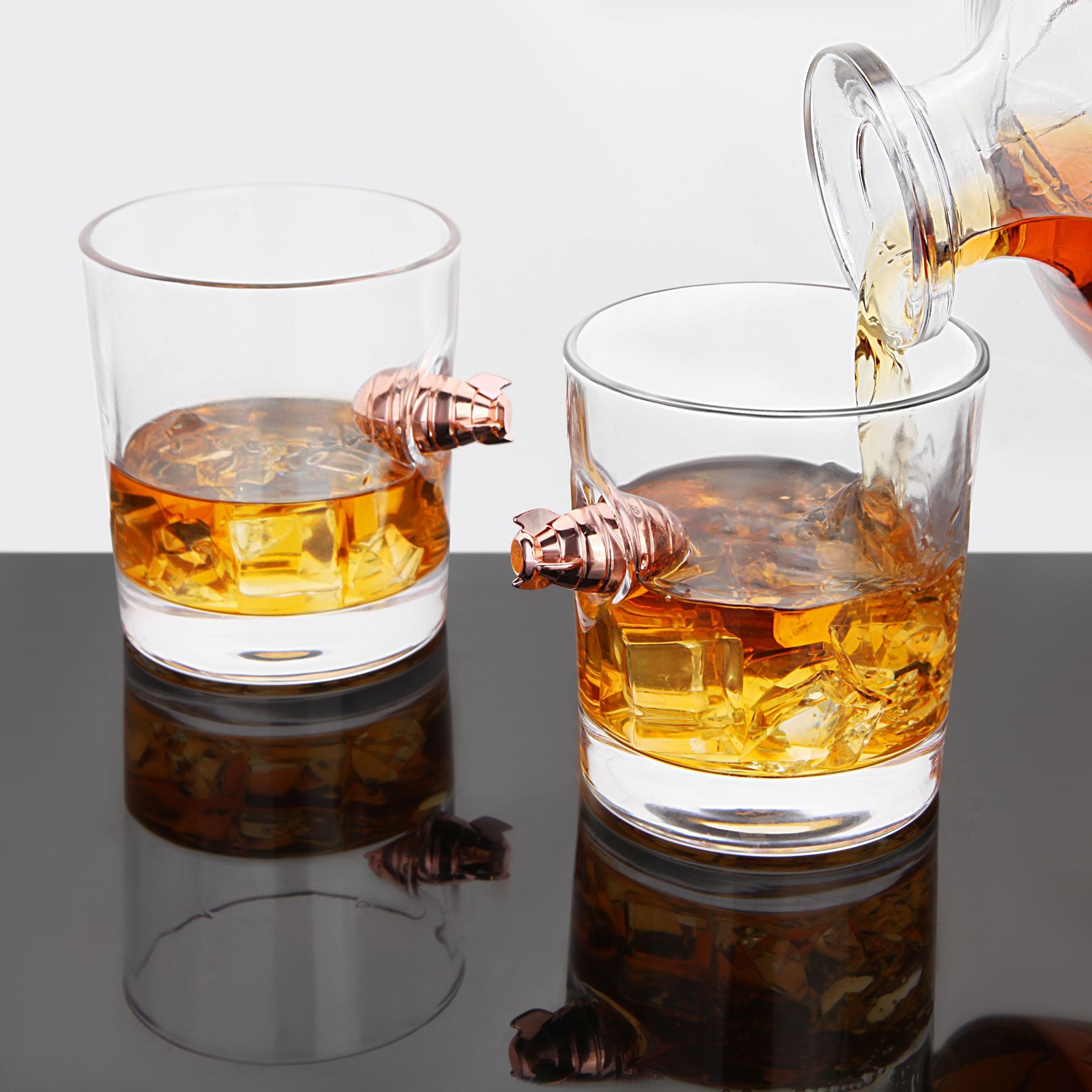 LIIGEMI Old Fashioned Whiskey Glasses for Men, Bourbon Glass,Bar Shot Glass set of 2,Personalized Rocks Cocktail Glass,Cool Gifts for Husband