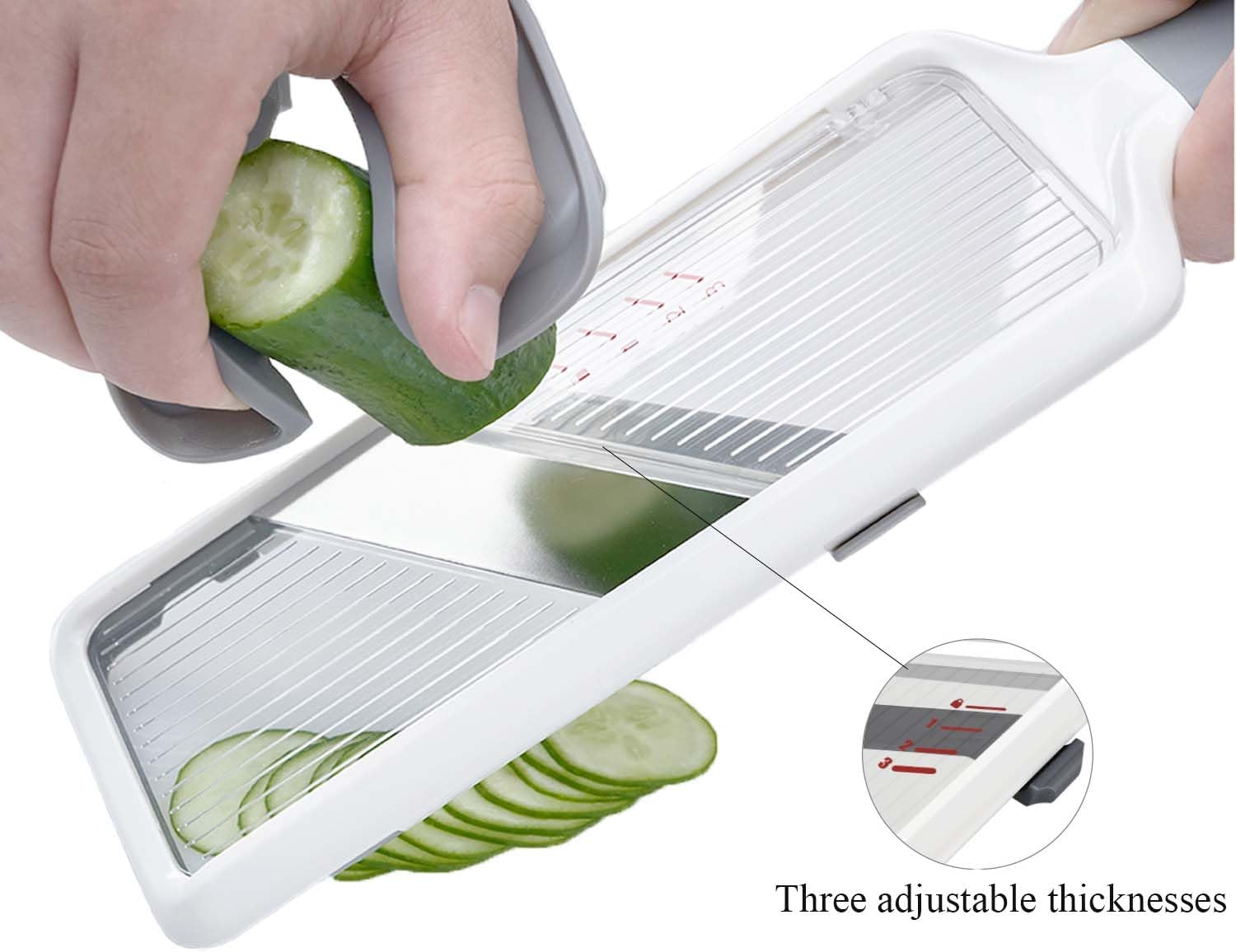 Multi Vegetable Slicer-Safe Mandoline slicer for kitchen,Adjustable Stainless Steel Blade,Cutter for Fruits and Vegetables,Cabbage Shredder