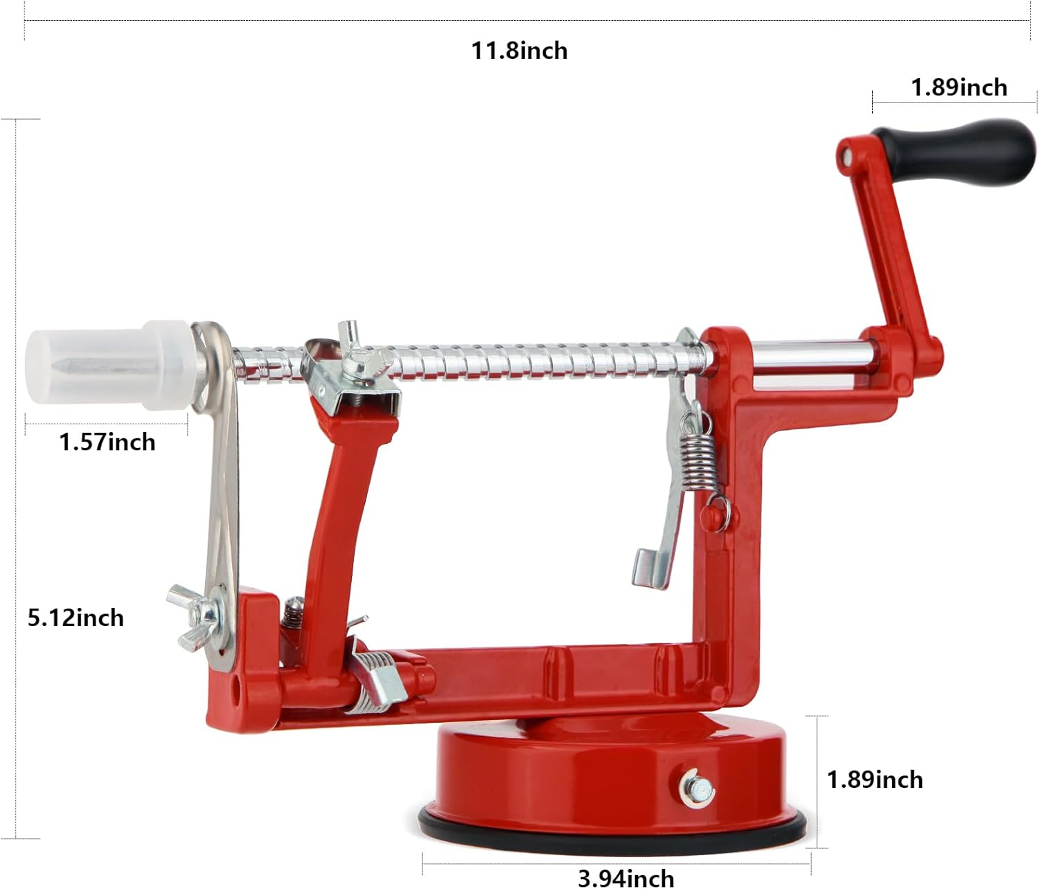 Apple Peeler Corer,Apple Slicer With Stainless Steel Blades,Fruit Cutter Machine, Convenient and Funny, Creative Kitchen Tool Gift for Baking Lover(Red)