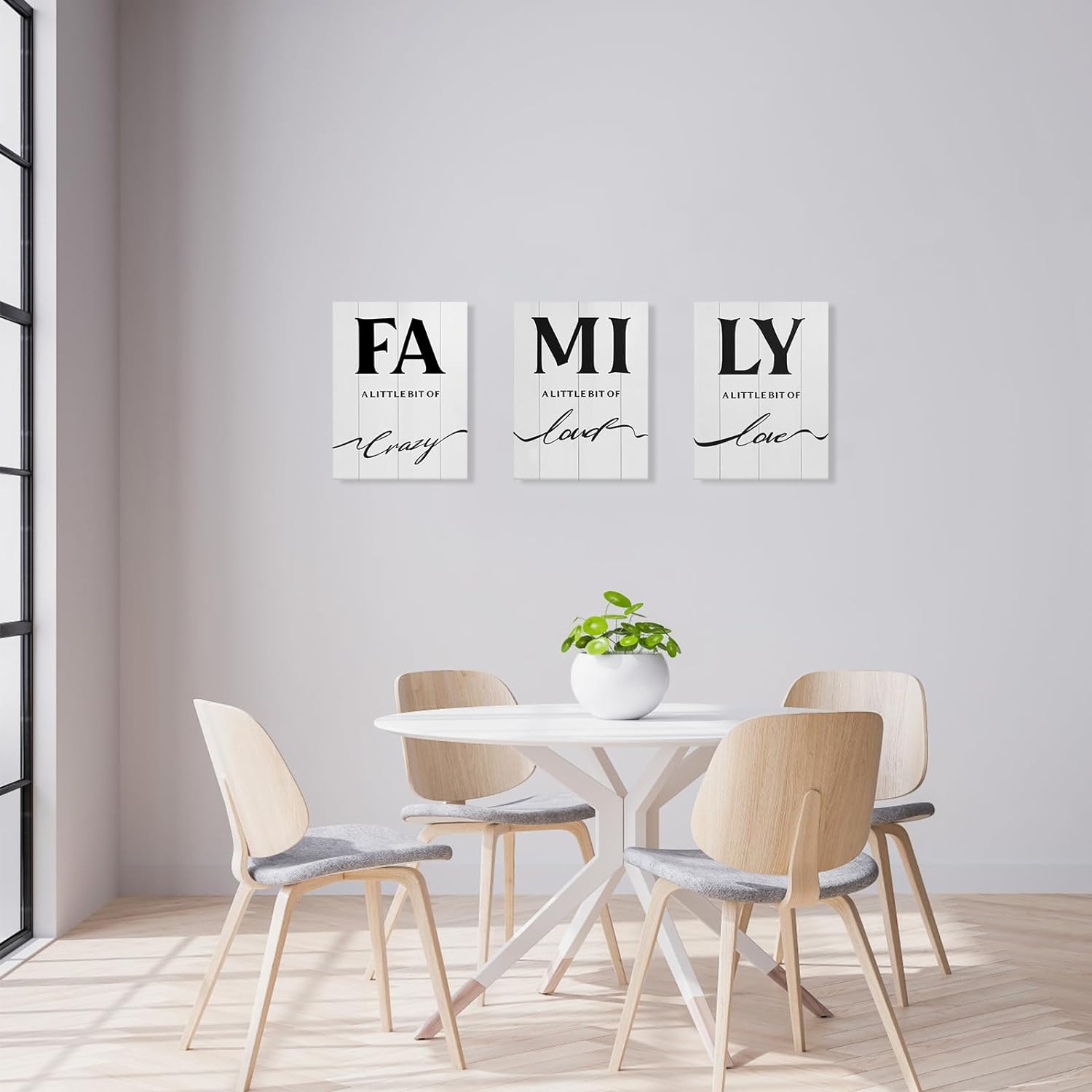 LIIGEMI Family Wall Decor Set of 3,Canvas Wall Art,Family Prints Signs Framed, Retro Artwork Decoration for Bedroom, Living Room, Home Wall Decor(11.8 x15.8 inch)