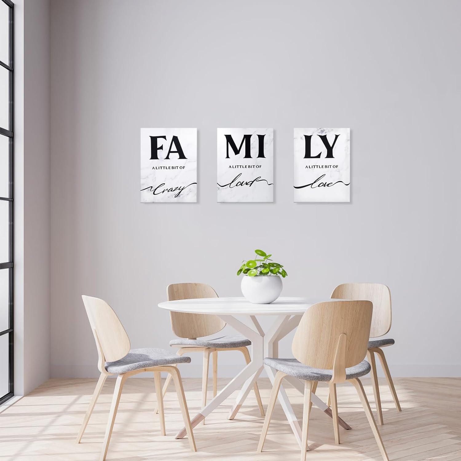 LIIGEMI Family Wall Decor Set of 3,Canvas Wall Art,Family Prints Signs Framed, Retro Artwork Decoration for Bedroom, Living Room, Home Wall Decor(11.8 x15.8 inch)