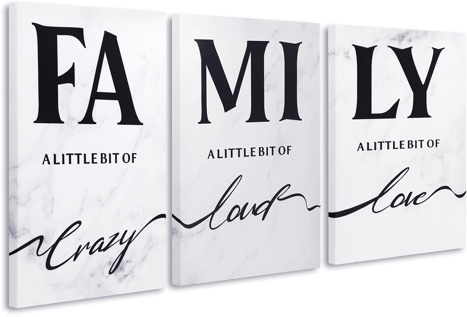 LIIGEMI Family Wall Decor Set of 3,Canvas Wall Art,Family Prints Signs Framed, Retro Artwork Decoration for Bedroom, Living Room, Home Wall Decor(11.8 x15.8 inch)