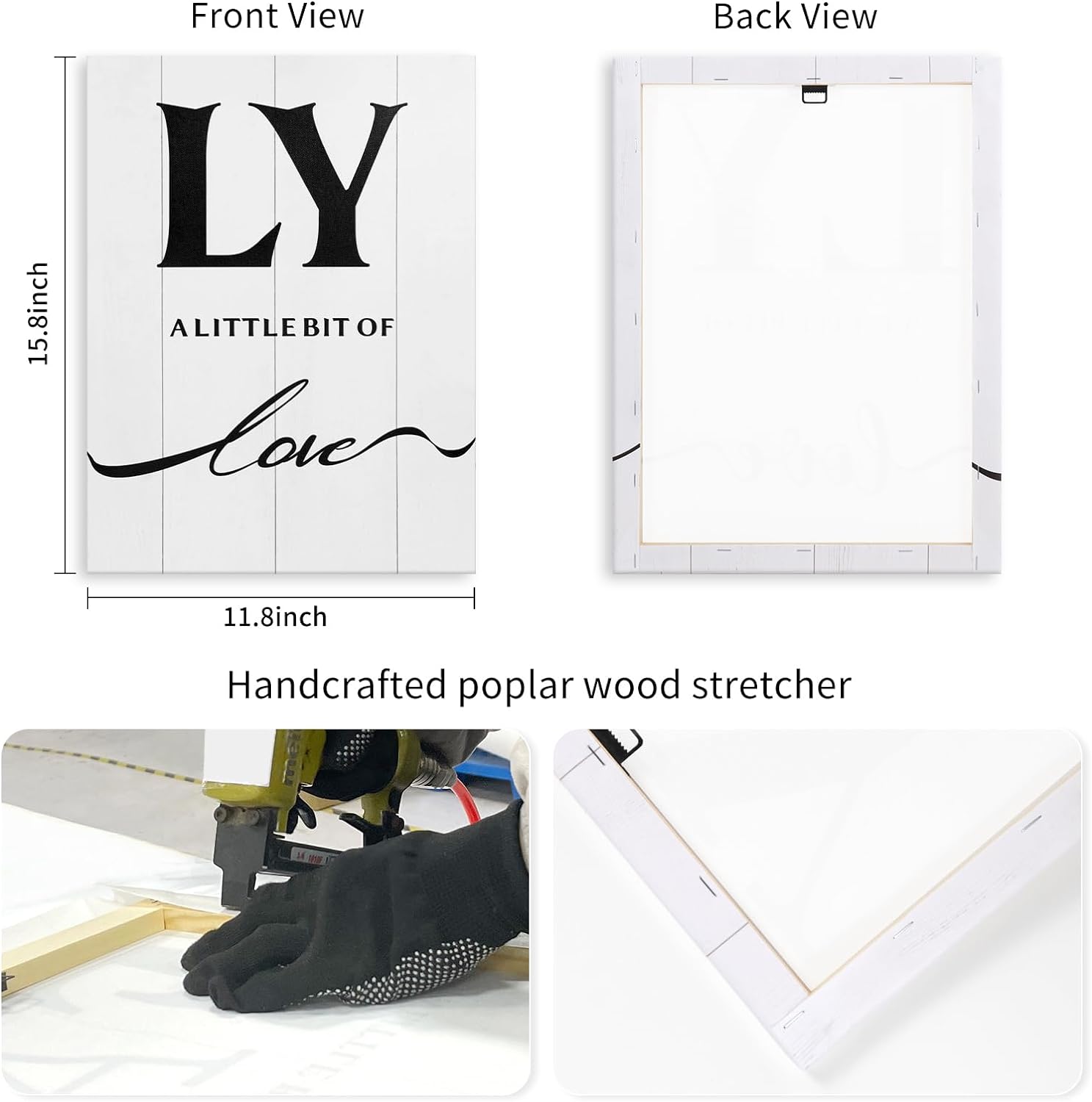 LIIGEMI Family Wall Decor Set of 3,Canvas Wall Art,Family Prints Signs Framed, Retro Artwork Decoration for Bedroom, Living Room, Home Wall Decor(11.8 x15.8 inch)