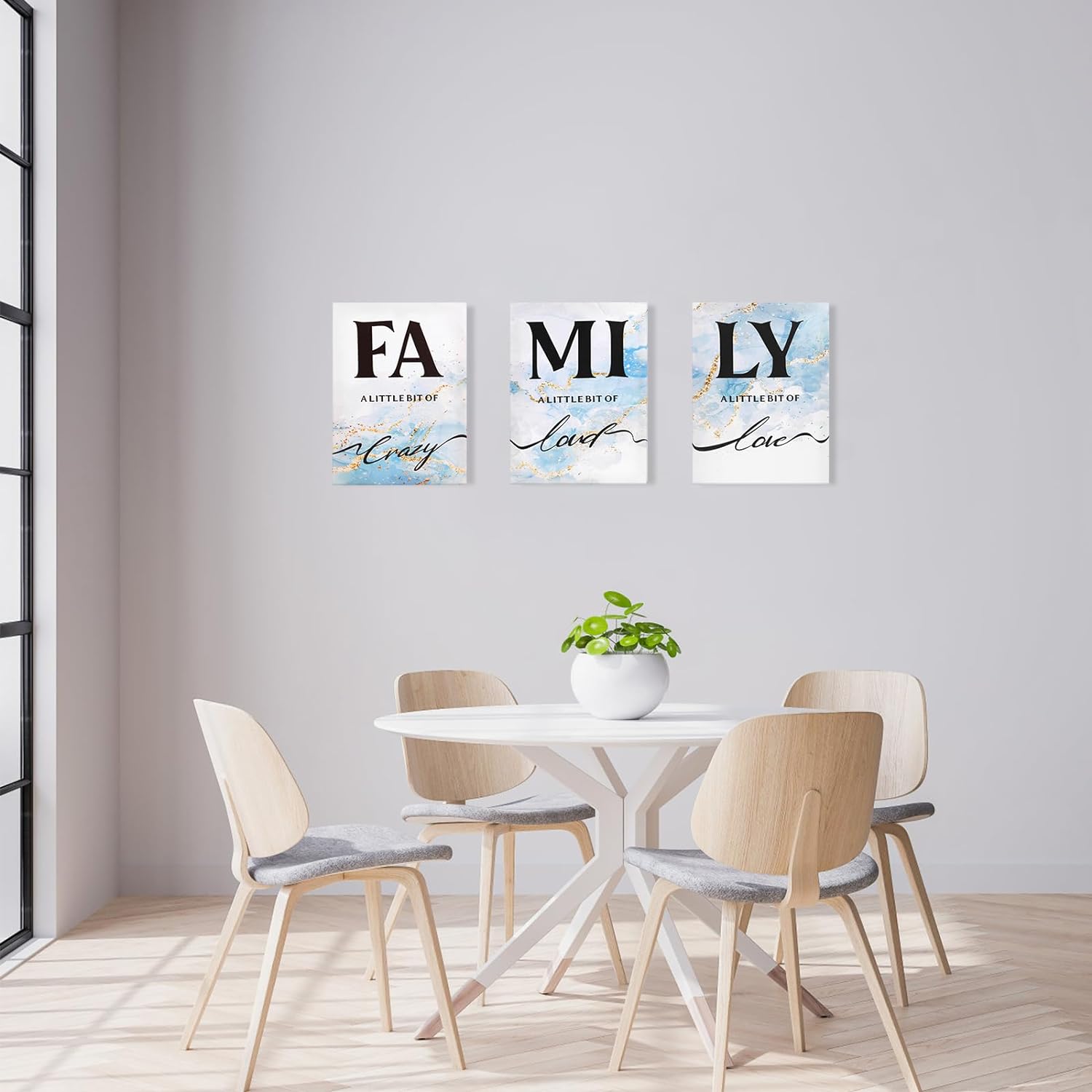 LIIGEMI Family Wall Decor Set of 3,Canvas Wall Art,Family Prints Signs Framed, Retro Artwork Decoration for Bedroom, Living Room, Home Wall Decor(11.8 x15.8 inch)
