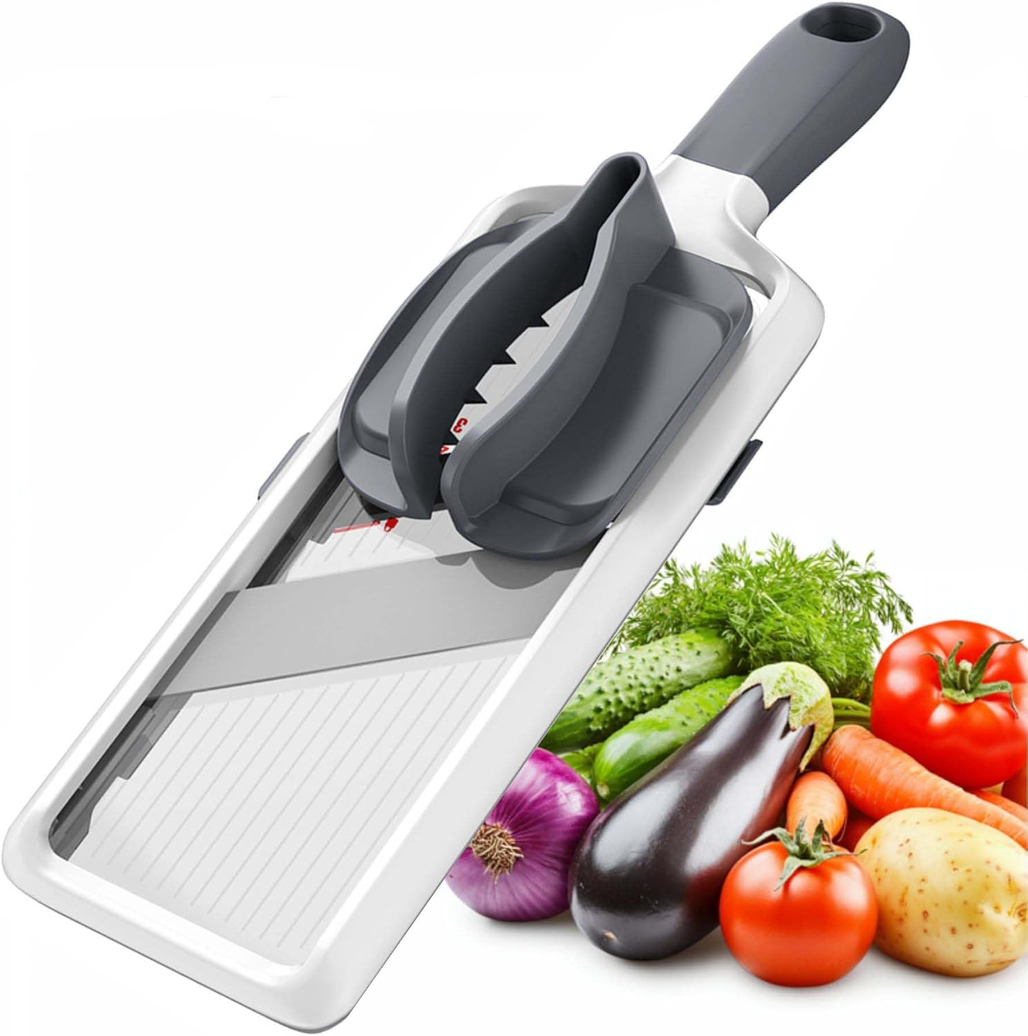 Multi Vegetable Slicer-Safe Mandoline slicer for kitchen,Adjustable Stainless Steel Blade,Cutter for Fruits and Vegetables,Cabbage Shredder