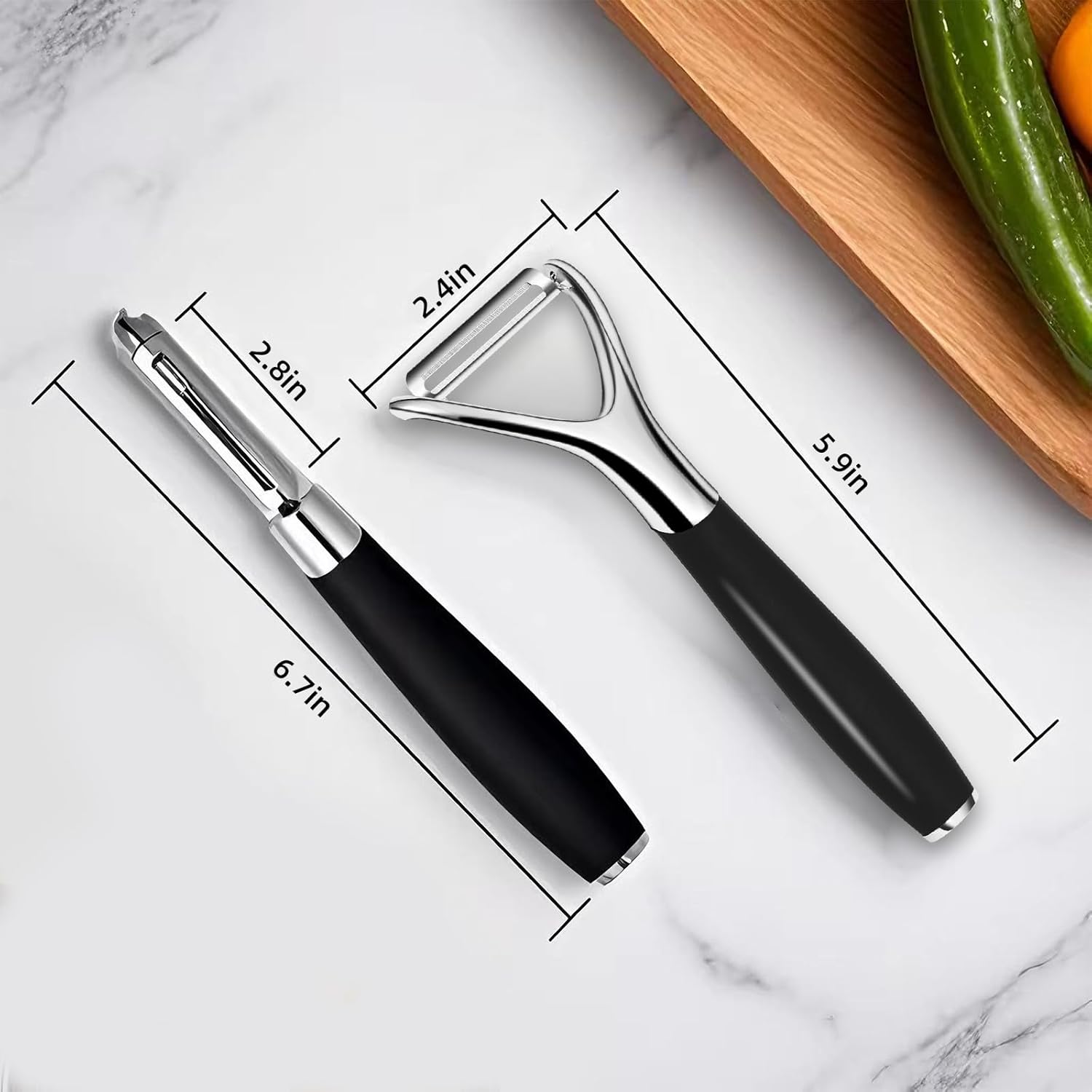 LIIGEMI Stainless Steel Y Peeler with Sharp Blade, Non-slip Plastic Handle for Comfortable Peeling of Potatoes, Apples, Cucumbers, and More - Dishwasher Safe Vegetable Peeler