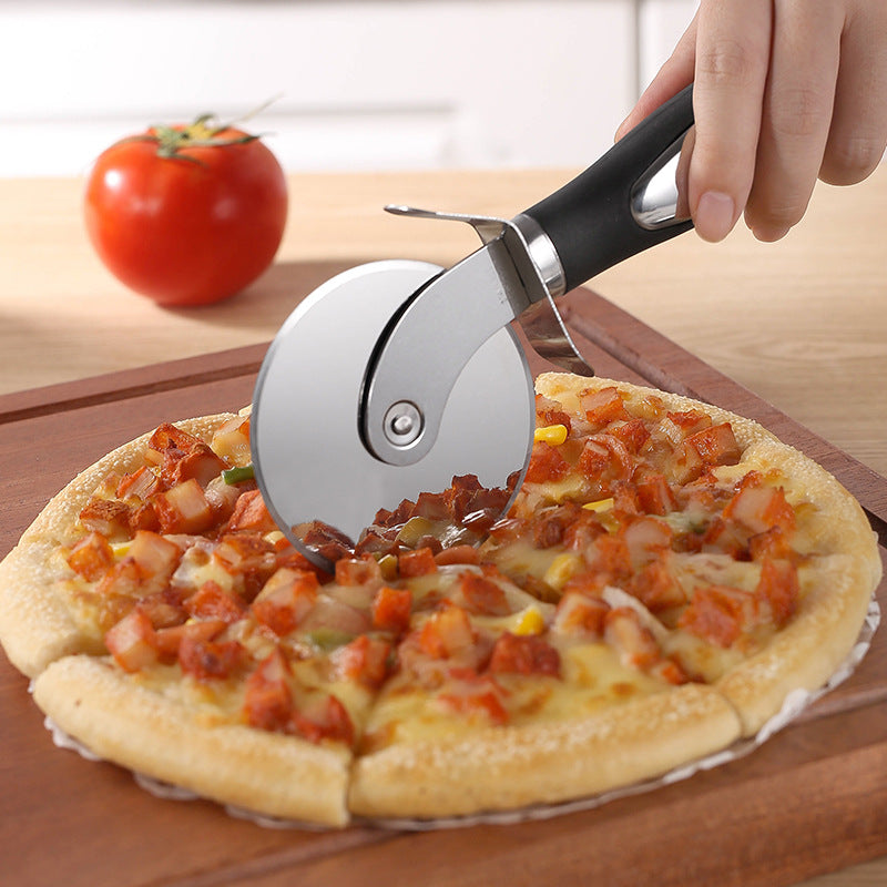 LIIGEMI Professional Pizza Cutter Wheel – Heavy-Duty Stainless Steel Blade | Effortless Cutting for Thick Crust, Deep Dish & Frozen Pizza | Non-Slip Ergonomic Handle | Dishwasher Safe & Rust-Proof