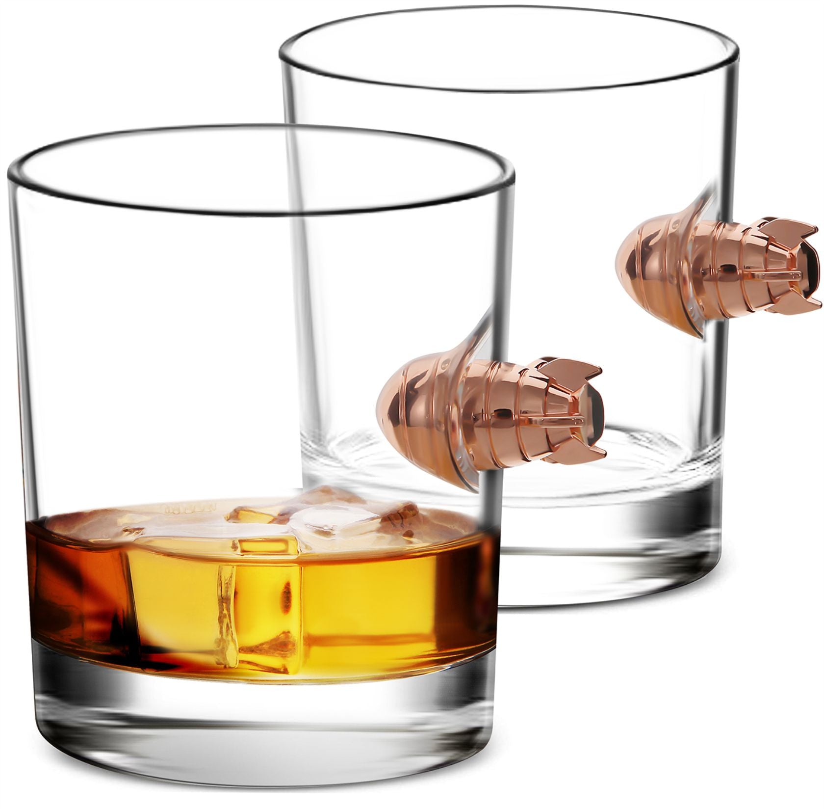 LIIGEMI Old Fashioned Whiskey Glasses for Men, Bourbon Glass,Bar Shot Glass set of 2,Personalized Rocks Cocktail Glass,Cool Gifts for Husband