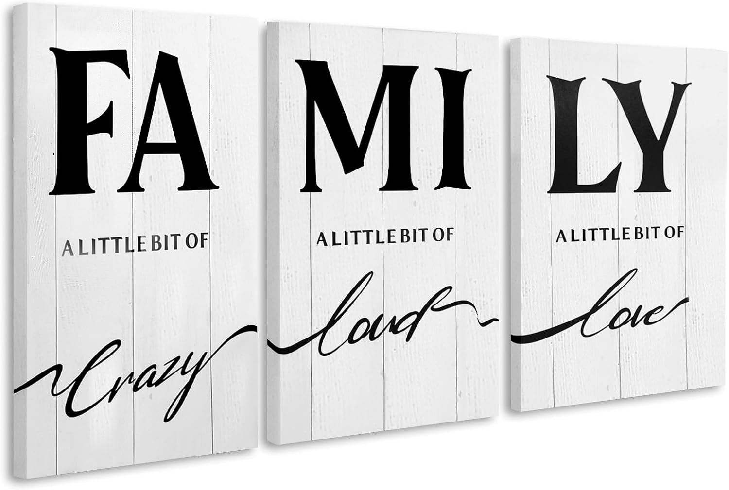 LIIGEMI Family Wall Decor Set of 3,Canvas Wall Art,Family Prints Signs Framed, Retro Artwork Decoration for Bedroom, Living Room, Home Wall Decor（11.8 x15.8 inch）