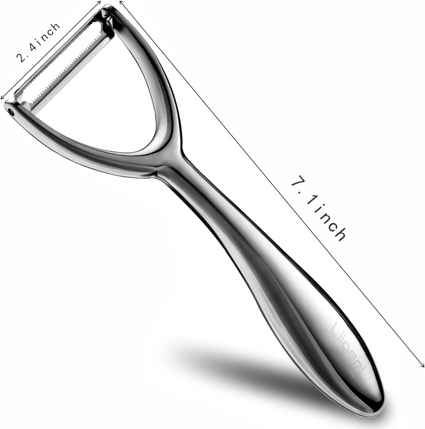 LIIGEMI Vegetable and Fruit Peeler，Comfortable Y Shaped Hand Peeler for Kitchen，Stainless Steel Veggie Potato Peeler
