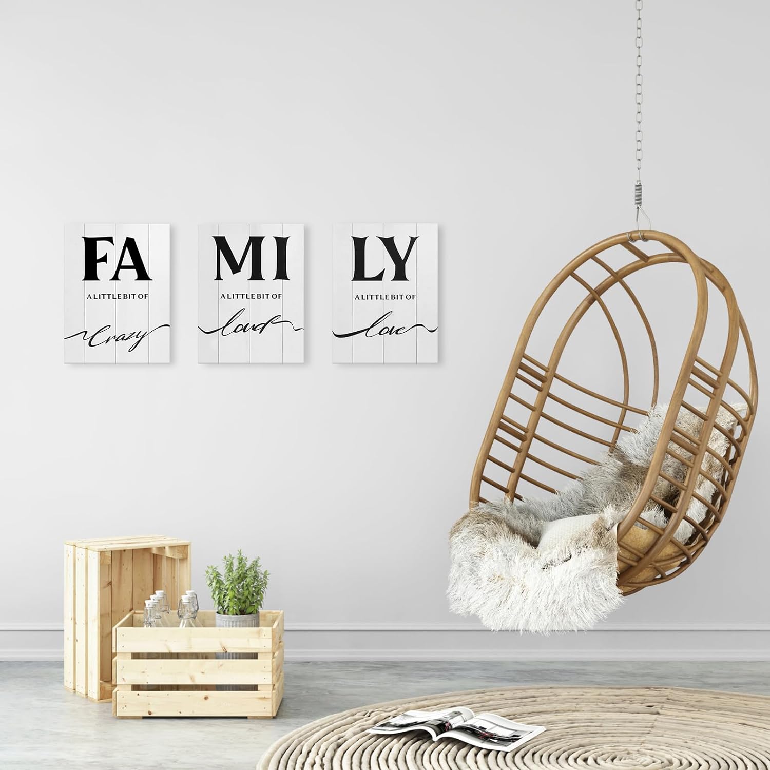 LIIGEMI Family Wall Decor Set of 3,Canvas Wall Art,Family Prints Signs Framed, Retro Artwork Decoration for Bedroom, Living Room, Home Wall Decor（11.8 x15.8 inch）